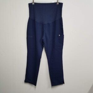 Figs Yola Skinny Maternity Scrub Pants Womens XL Extra Large Blue Navy W19SW2043
